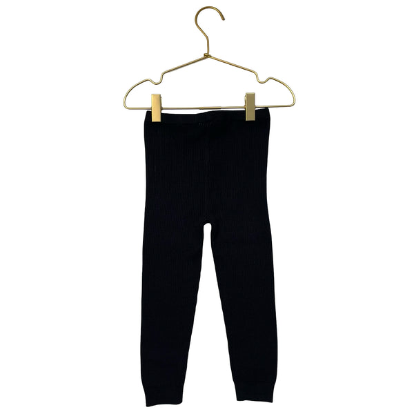 Baby Gap Black Knit Cotton Ribbed Leggings - Size 3