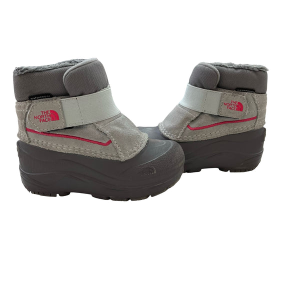 North Face Gray & Pink Winter Boots - Size 8