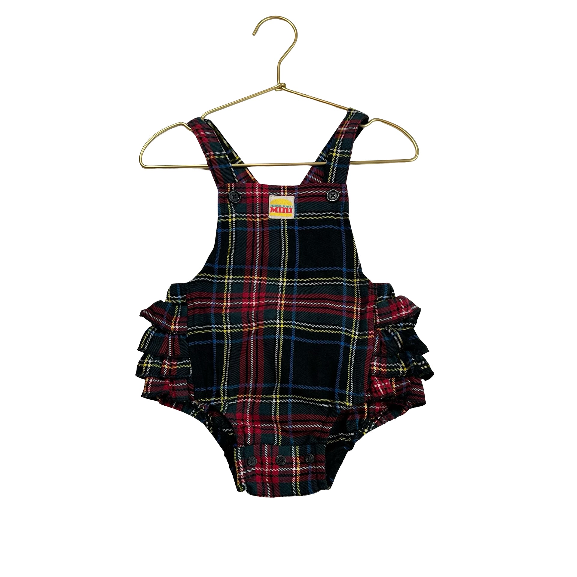 Harajuku Mini for Target Tartan Plaid Overall Bubble Romper - Size 18 Mo