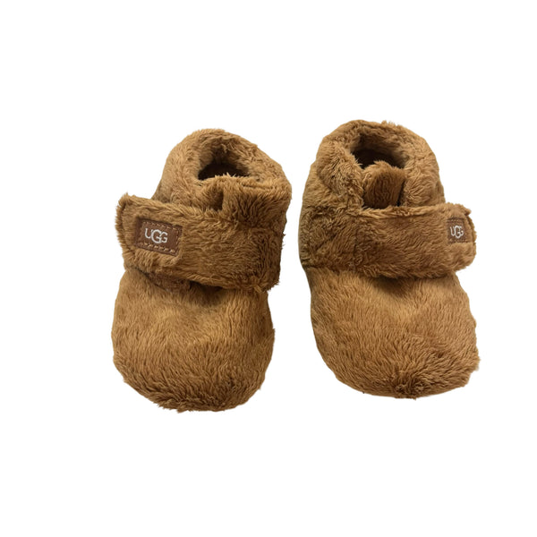 UGG Brown Fuzzy Soft-Sole Booties - Size 4-5