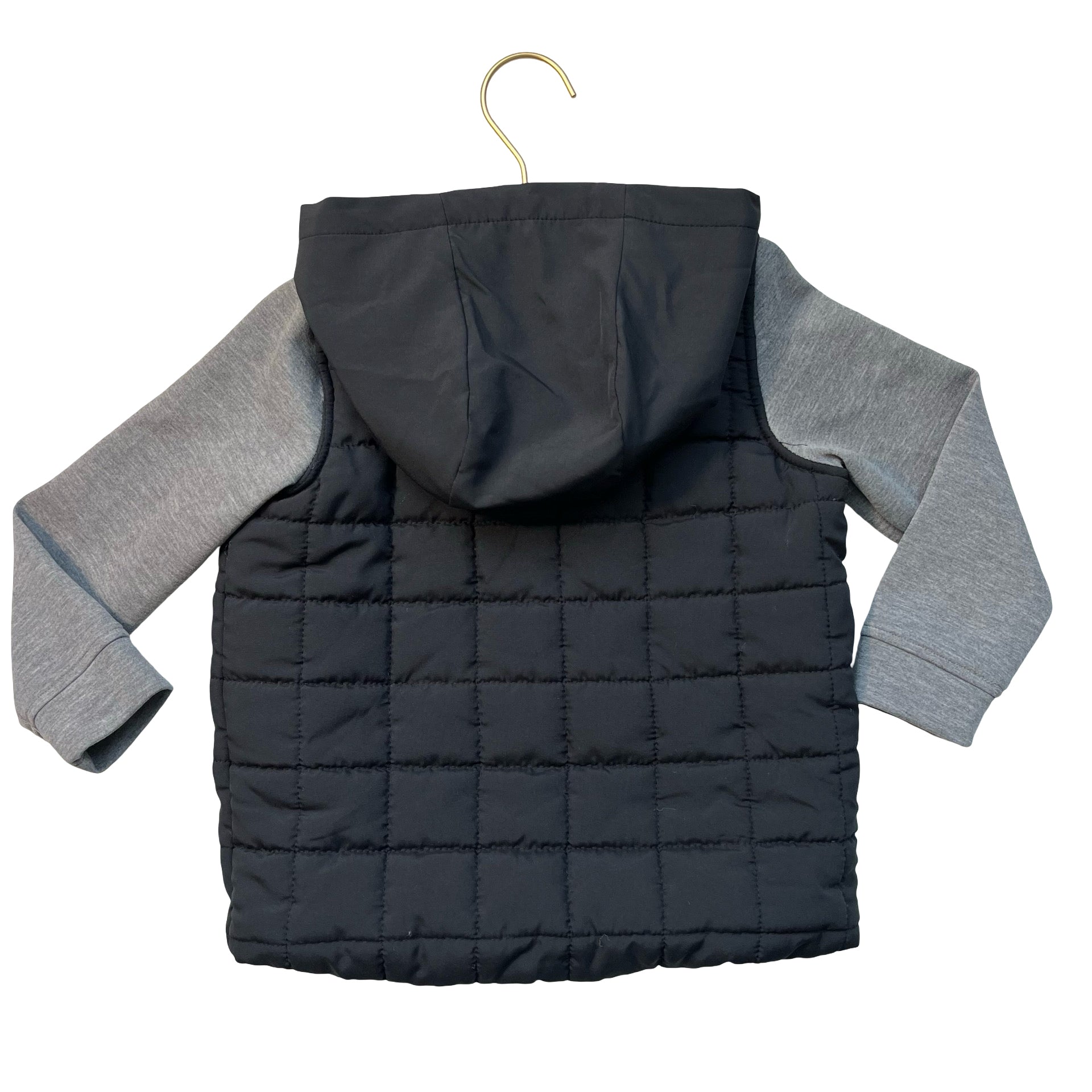 Tommy Bahama Gray Sweatshirt & Black Puffer Hooded Jacket - Size 4T