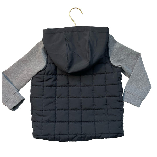 Tommy Bahama Gray Sweatshirt & Black Puffer Hooded Jacket - Size 4T