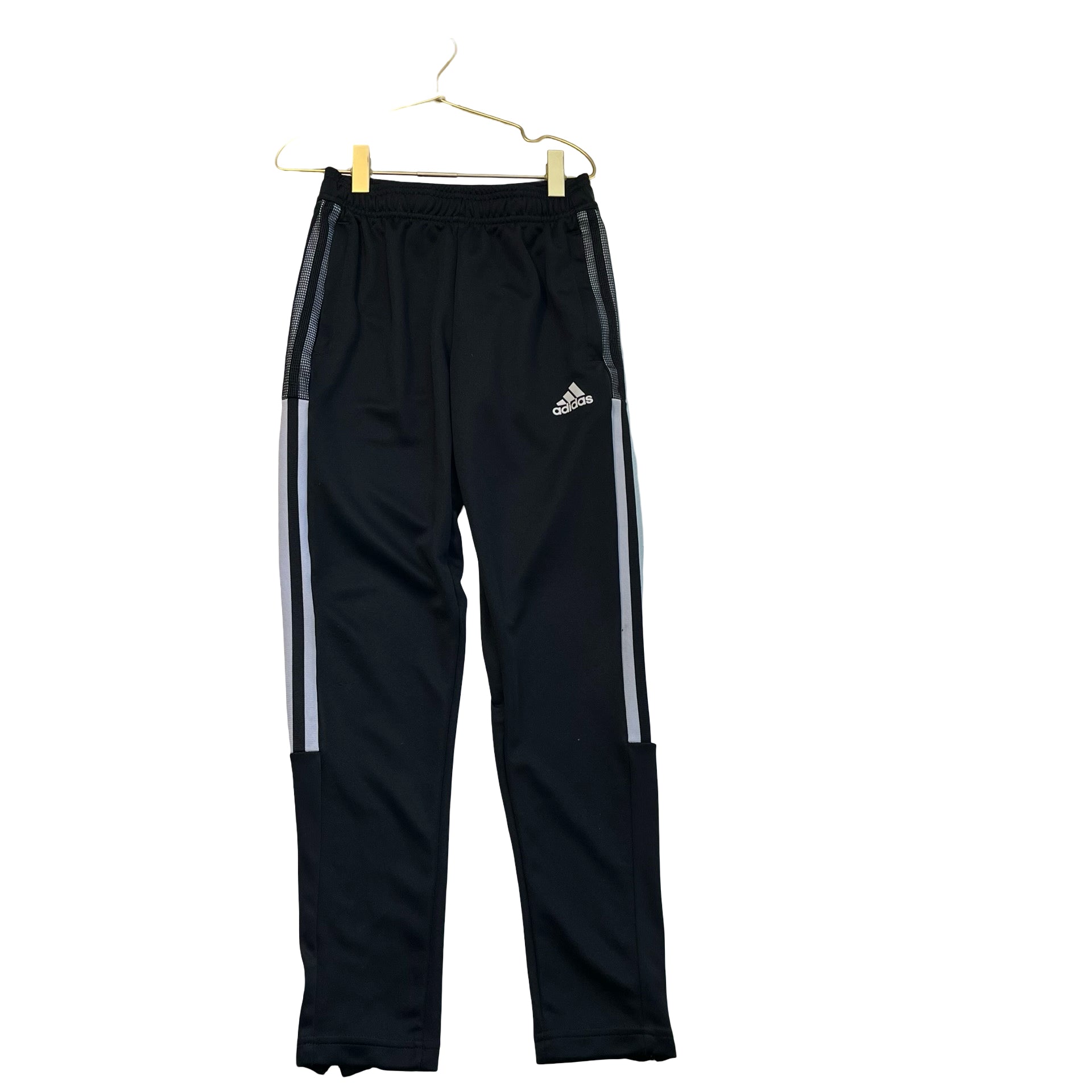 Adidas Black Athletic Track Pants - Size 9-10Y