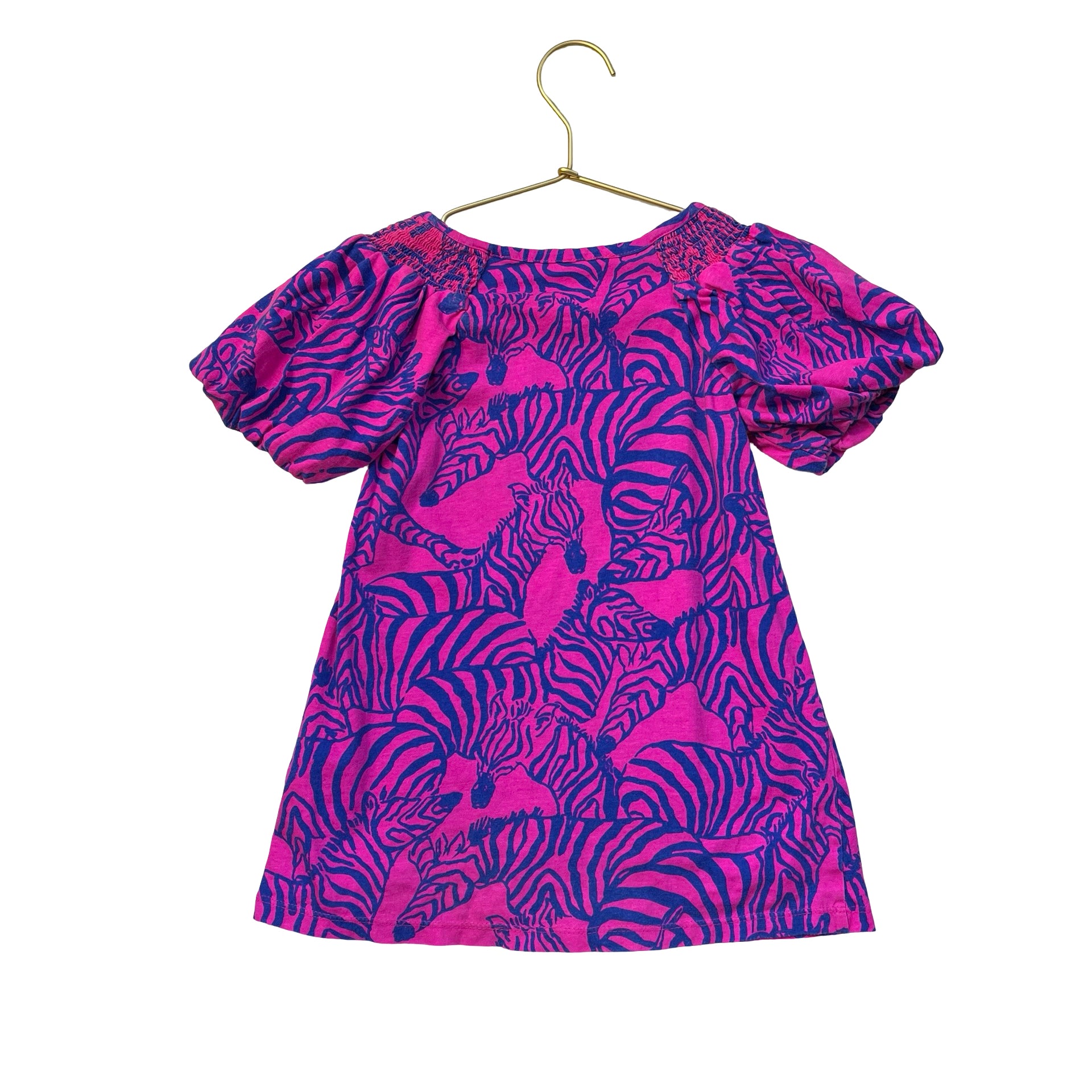 Lilly Pulitzer Pink & Blue Zebra Print Dress - Size XS 2-3