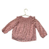 Zara Pink & Metallic Gold Floral Blouse - Size 2-3