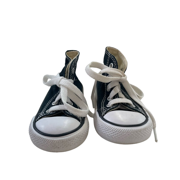 Converse Black & Ivory High Top Sneakers - Size 4