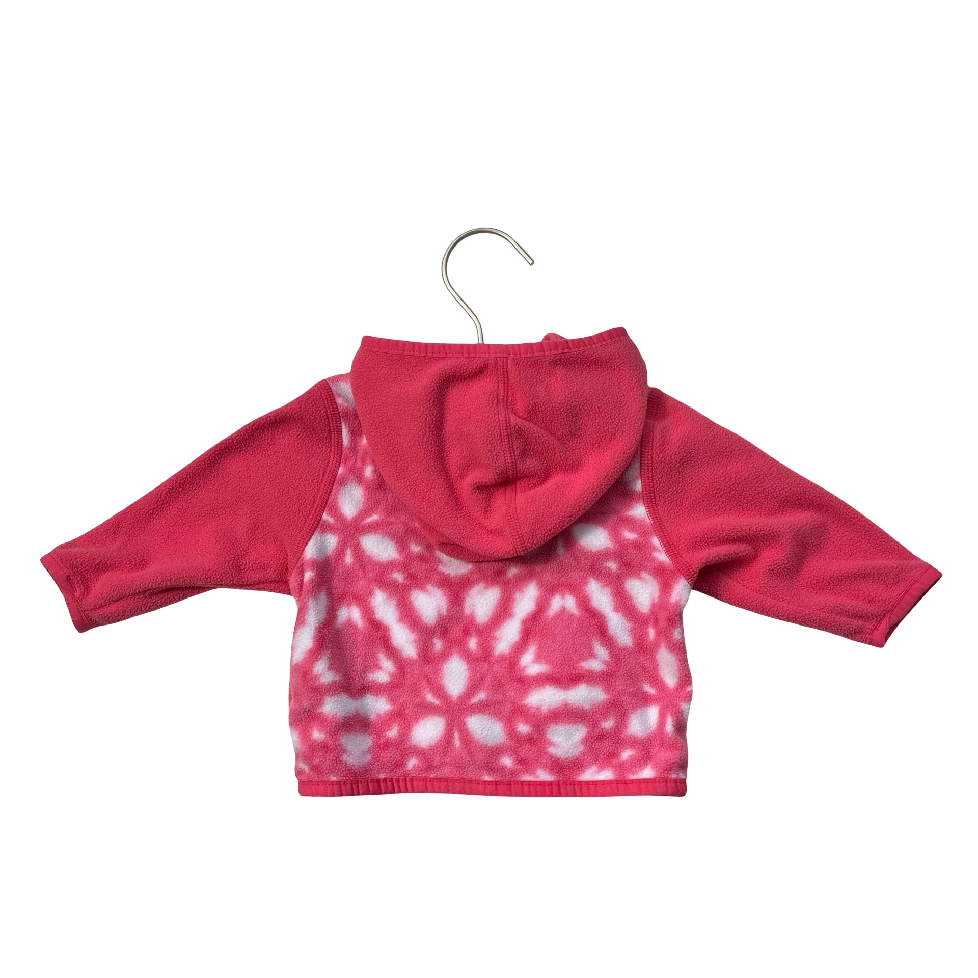 North Face Pink Tie-Dye Fleece Hooded Jacket - Size 0-3 Mo