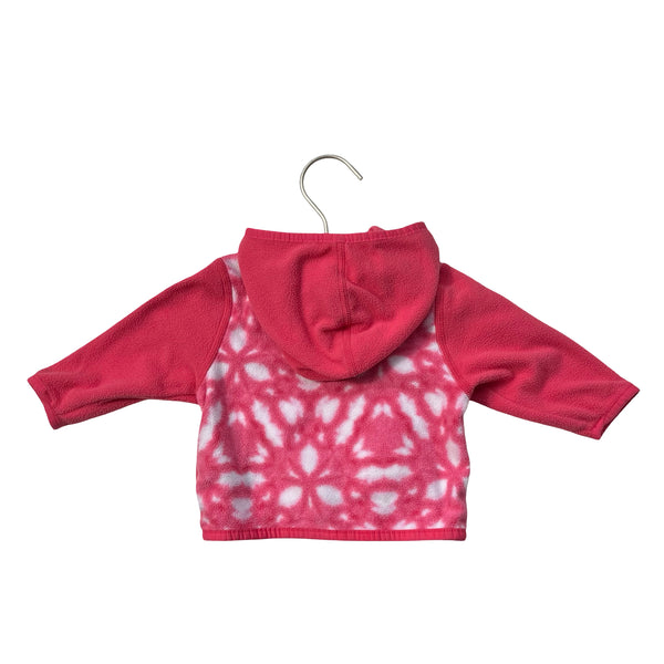 North Face Pink Tie-Dye Fleece Hooded Jacket - Size 0-3 Mo