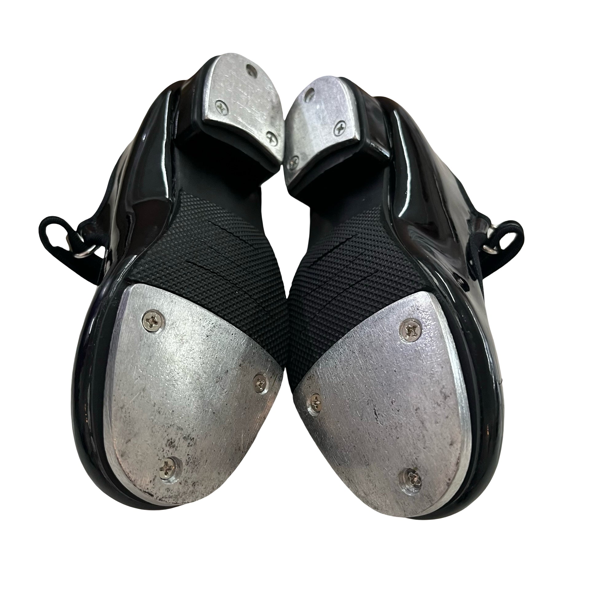 Stelle Black Patent Tap Shoes - Size 9