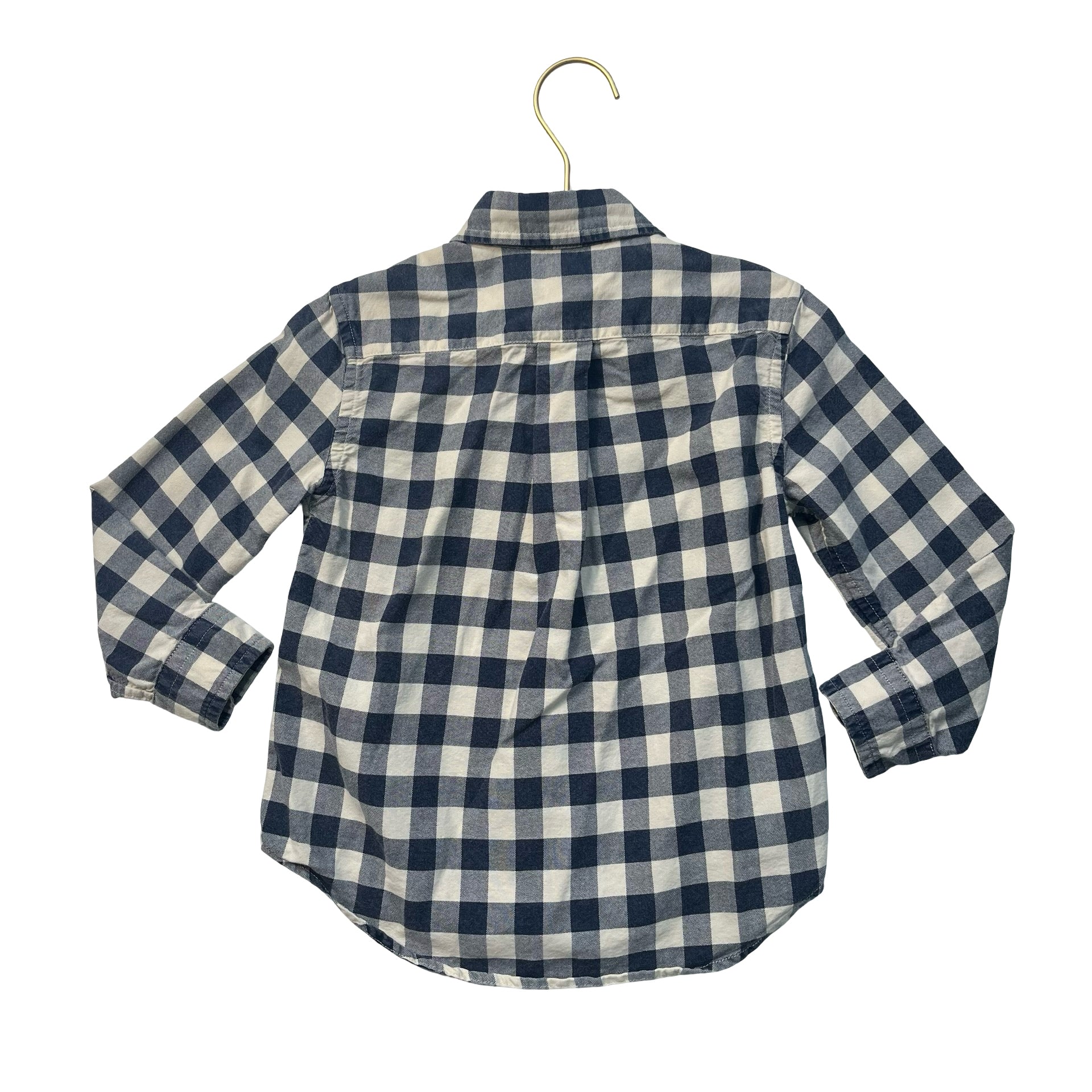 Polo Ralph Lauren Navy & Ivory Check Button Down Shirt - Size 3