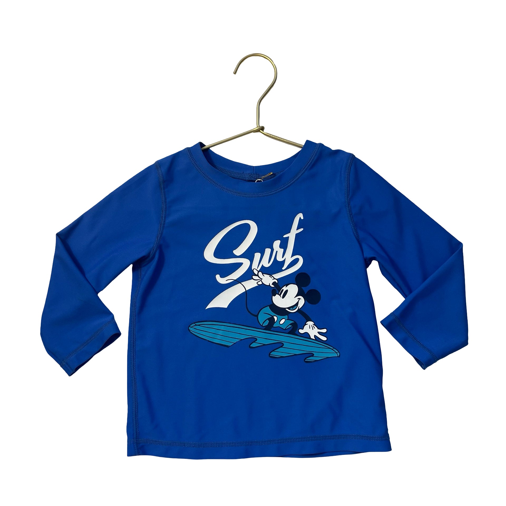 Baby Gap x Disney Blue 'Surf' Mickey Mouse Rash Guard - Size 18-24 Mo
