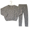 Rylee & Cru Gray Flower Print Top & Leggings Set - Size 6-7Y