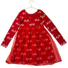 Hanna Andersson Red Reindeer Tulle Dress - Size 8