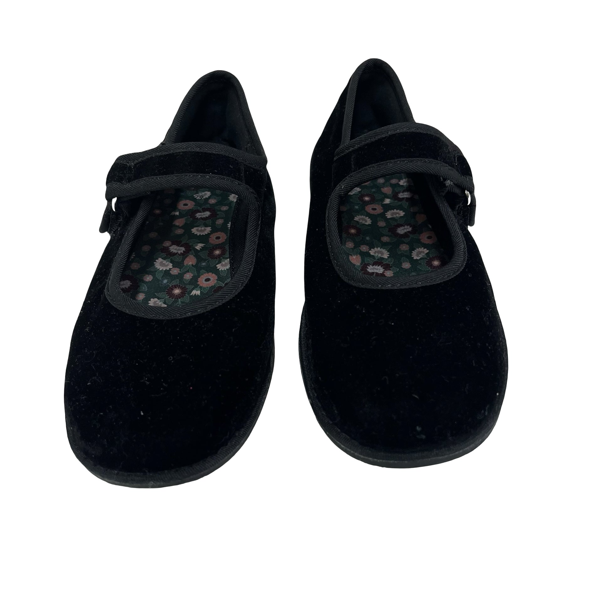 Zara Black Velvet Mary Jane Style Shoes - Size 29 (12)