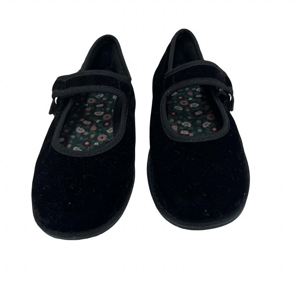 Zara Black Velvet Mary Jane Style Shoes - Size 29 (12)