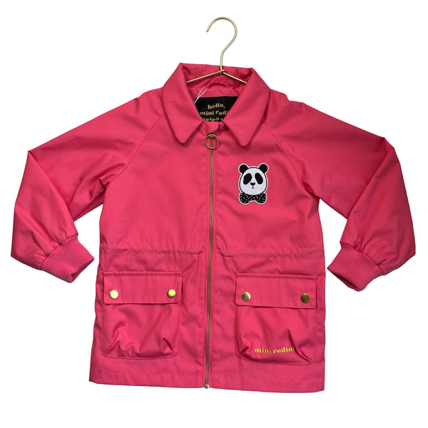 Mini Rodini Pink Panda Patch Jacket - Size 6-7Y