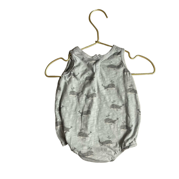 Rylee & Cru Mint Green Whale Print Bubble Romper - Size 0-3 Mo
