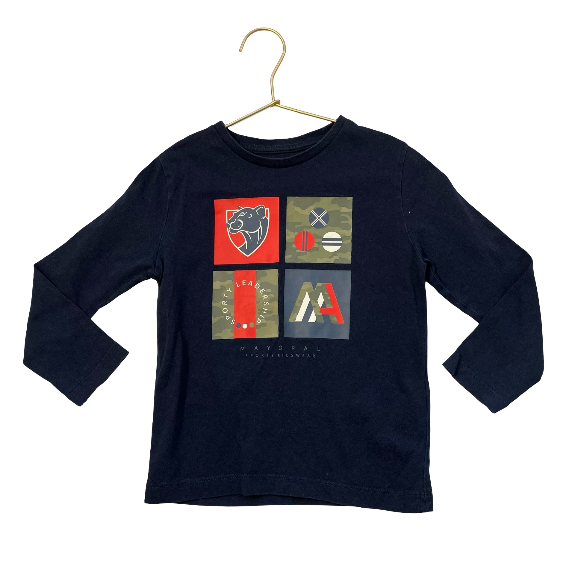 Mayoral Navy Graphic Shirt - Size 4