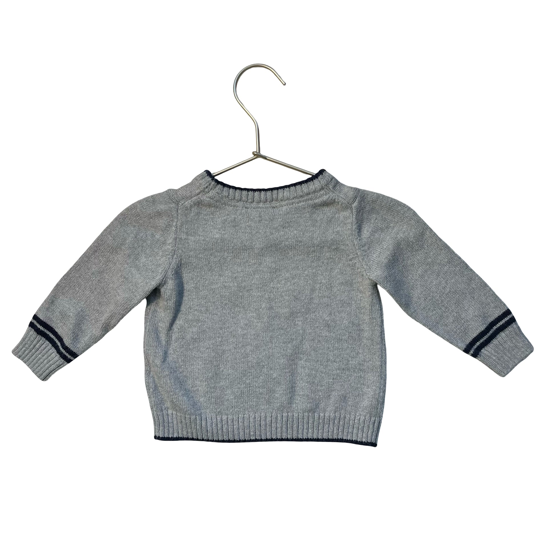 Janie and Jack x Peanuts Gray Snoopy Sweater - Size 6-12 Mo