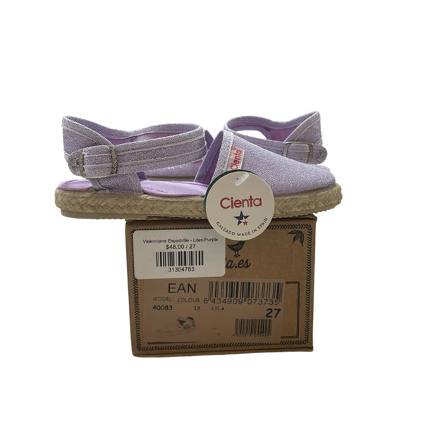 Cienta Metallic Lilac Valenciana Espadreille New with Tags in Box - Size 27 (10)