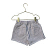 Zara Purple & Ivory Striped Denim Shorts - Size 6