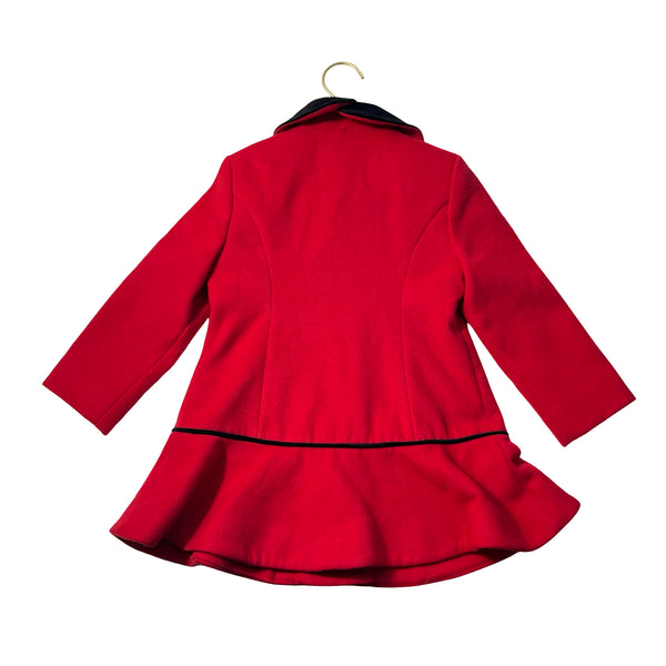 Rothschild Red Coat & Beret, Black Velvet Trim - Size 4T LP