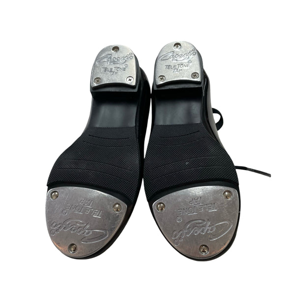Capezio Black Patent Tap Shoes - Size 12M