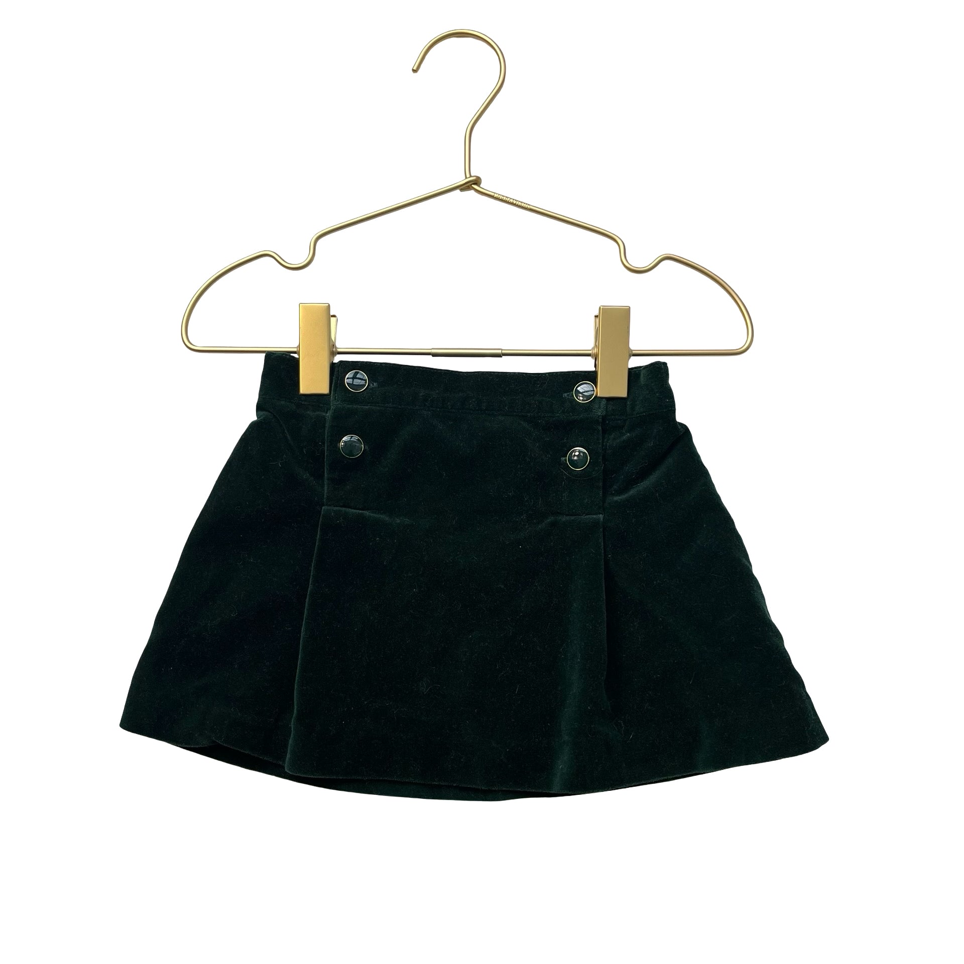 Janie and Jack Green Velvet Skirt - Size 12-18 Mo