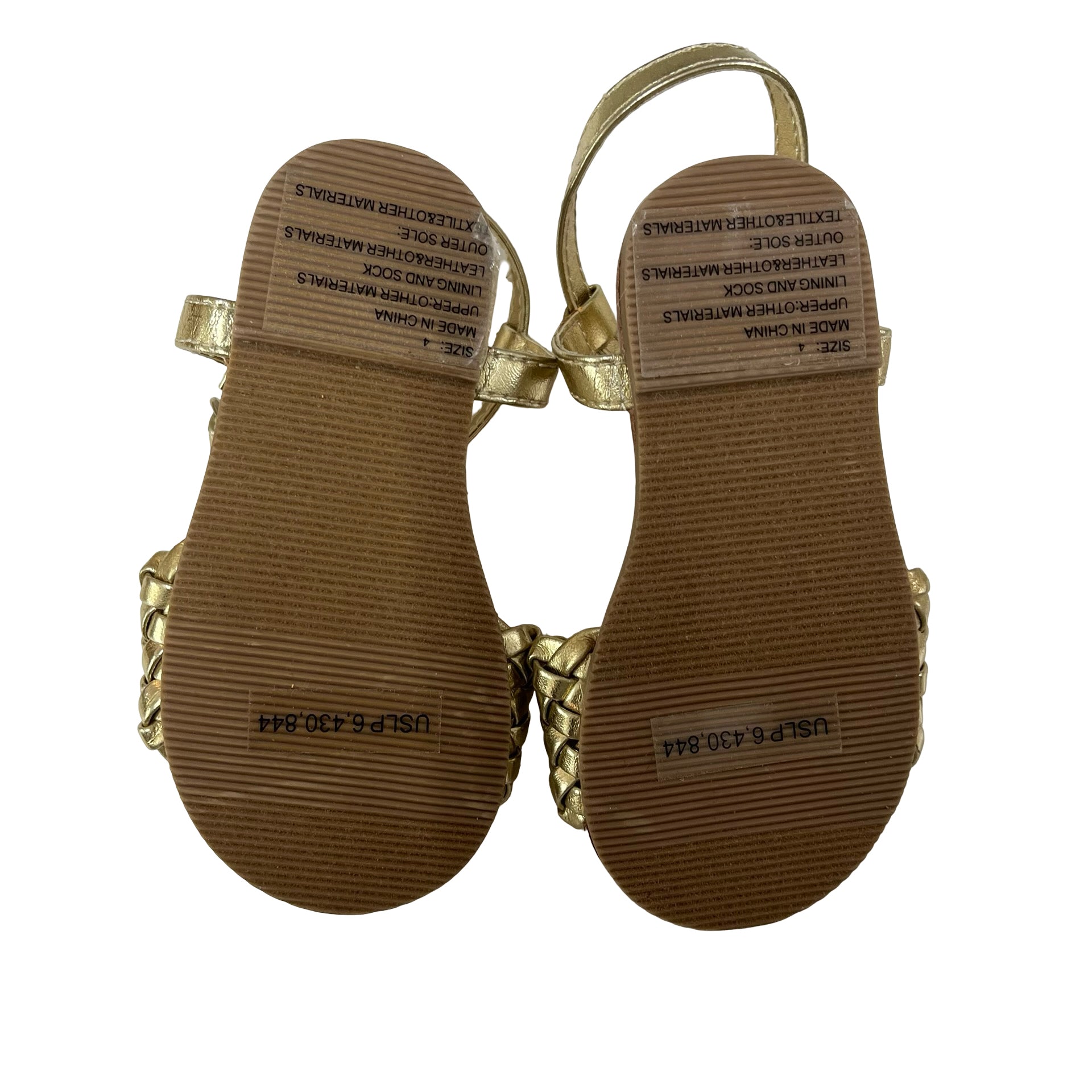 Janie and Jack Gold Sandals - Size 4
