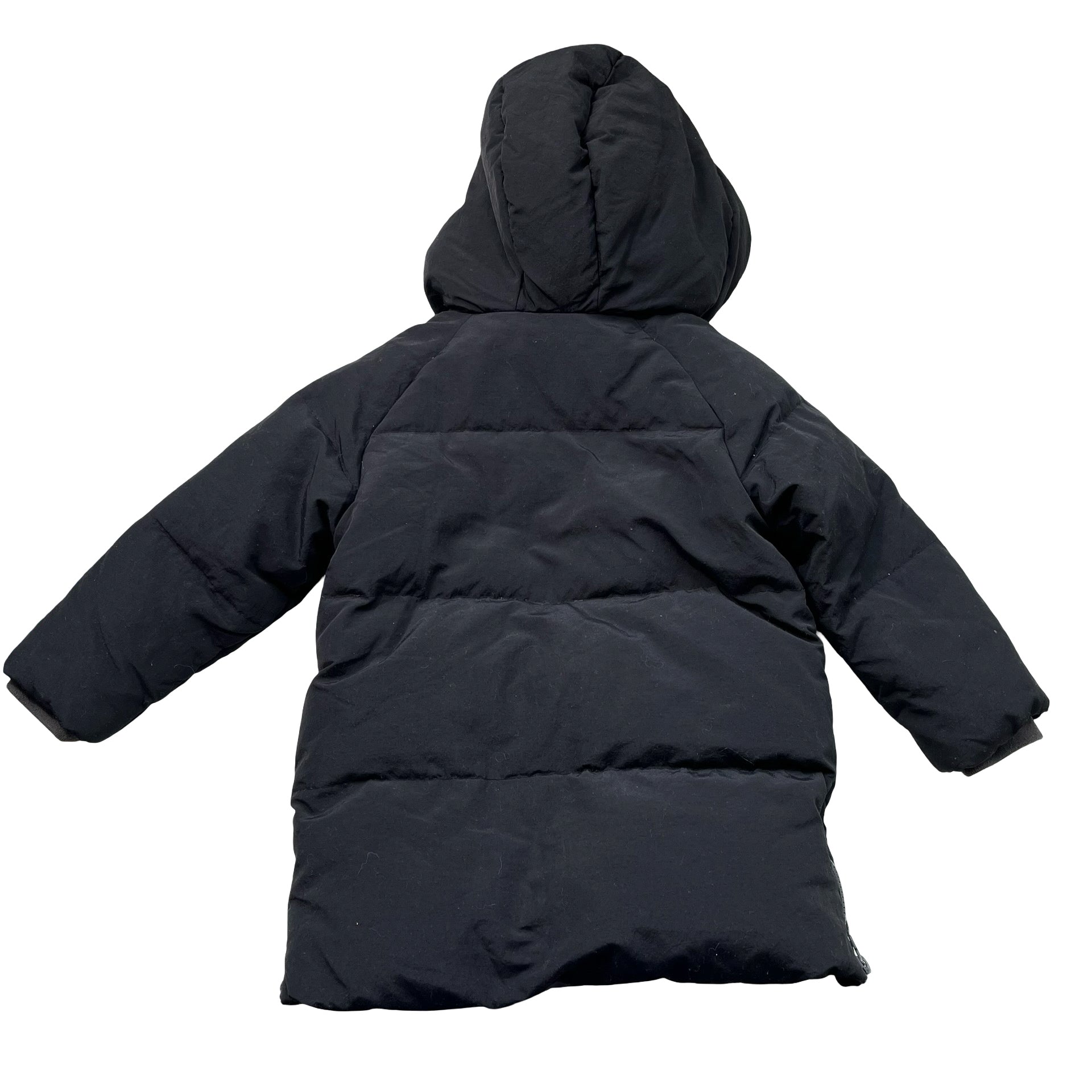 Zara Black Hooded Winter Jacket - Size 4-5