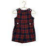 Lord & Taylor Red, Navy & Green Plaid Shortalls - Size 2