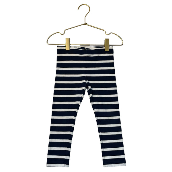 Primary Navy Striped Leggings - Size 3