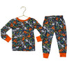 Tahari Gray Dino Skeleton & Halloween Candy 2 Piece PJ Set - Size 2T