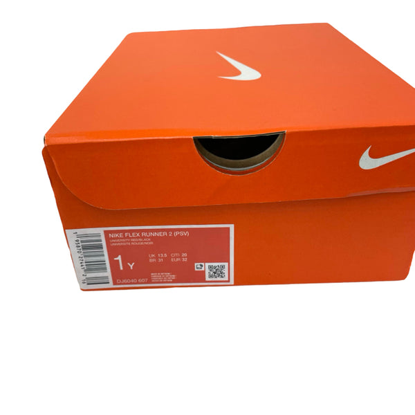 Nike Flex Runner Red Sneakers New in Box - Size 1Y Big Kid