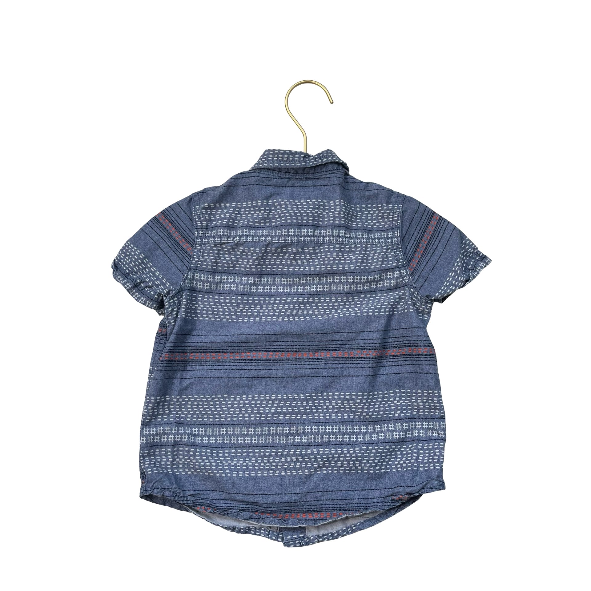 Arizona Chambray & White Pattern Button Down - Size 2T
