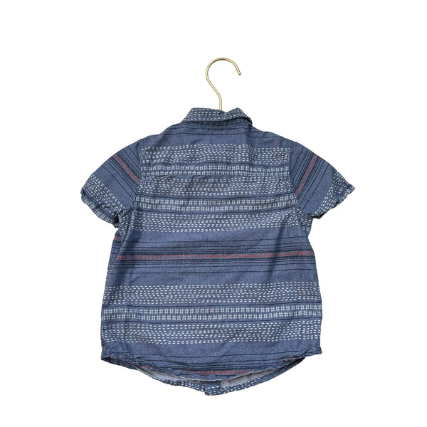 Arizona Chambray & White Pattern Button Down - Size 2T