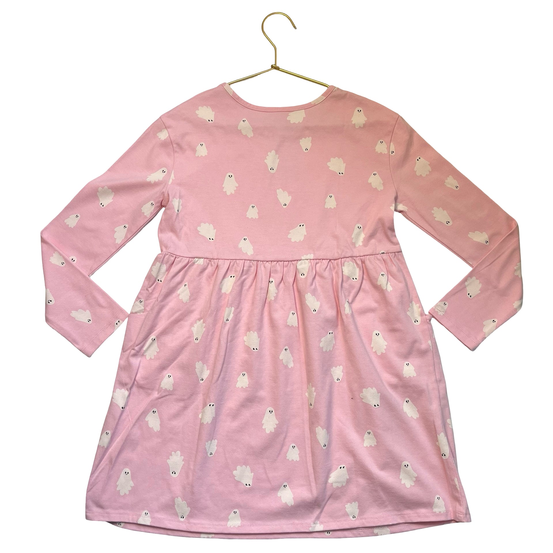 Cat & Jack Pink Ghost Print Dress - Size M 8