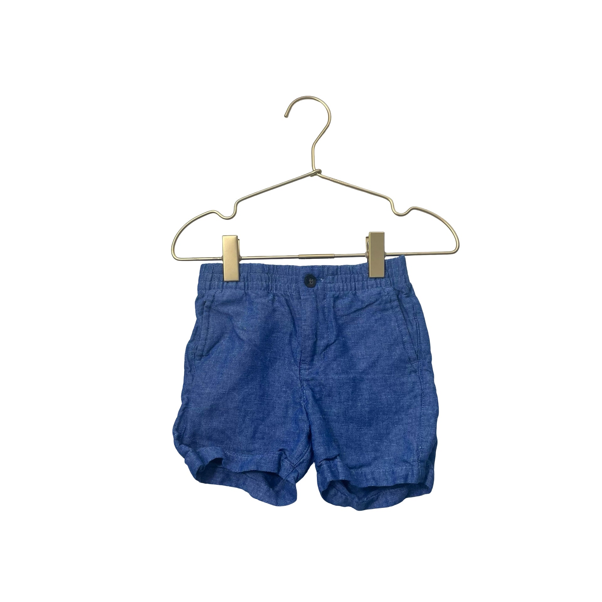 Janie and Jack Blue Linen-Cotton Shorts - Size 18-24 Mo