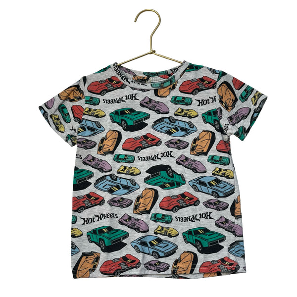 Hybrid Apparel Hot Wheels Gray & Colorful T-Shirt - Size 4T