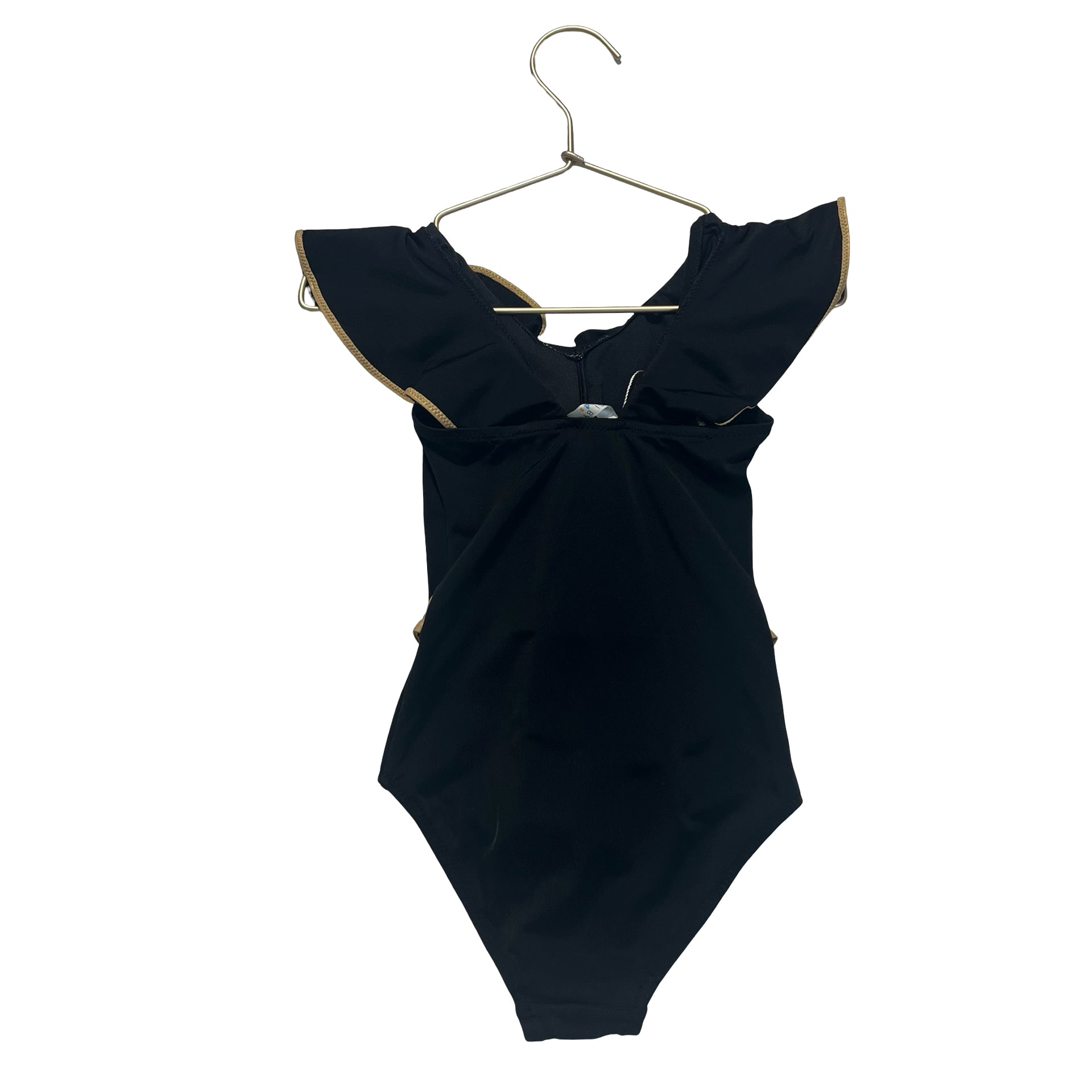 Nessi Byrd Black & Gold Sash Swim Suit - Size 4Y