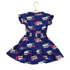 Catimini Purple Geo Pattern Dress - Size 3