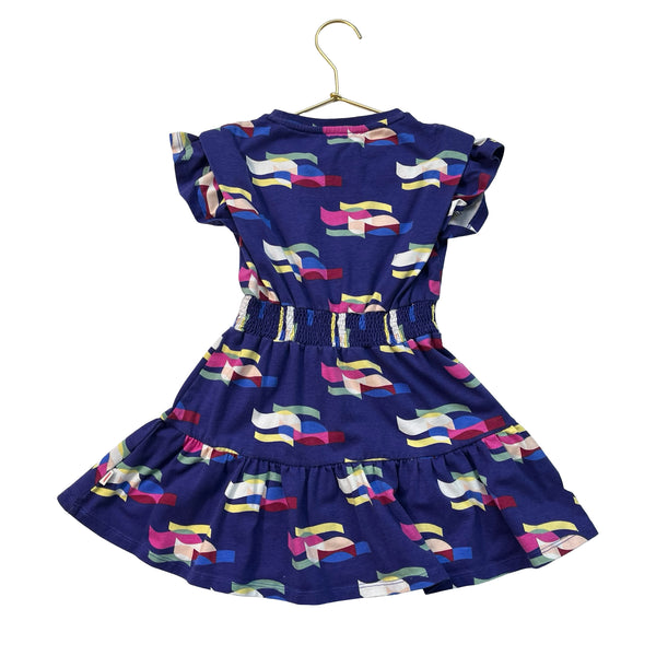 Catimini Purple Geo Pattern Dress - Size 3