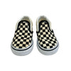 Vans Black & Ivory Check Slip-On Sneakers - Size 5