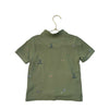 Blue Rooster Olive Green Embroidered Sports Polo Shirt - Size 3Y