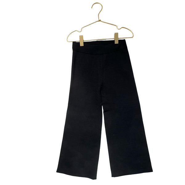 Mayoral Black Knit Wide-Leg Pants - Size 4