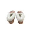 Crewcuts Pink Glitter Faux Fur Lined Slippers -  Size 1Y Big Kid
