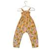 Angel Dear Pink & Yellow Sunflower Print Cotton Gauze Jumpsuit - Size 18-24 Mo