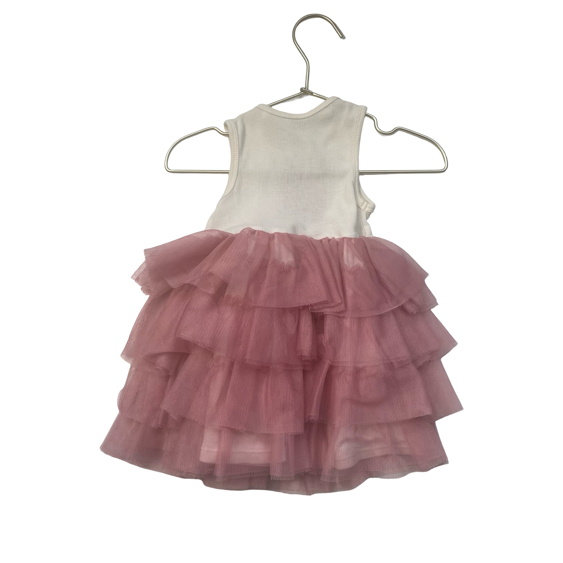 Angel Dear Ivory Embroidered Ballet Slipper & Pink Tulle Dress - Size 12-18 Mo