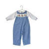Petit Ami Blue Check Smocked Nutcracker One-Piece - Size 24 Mo