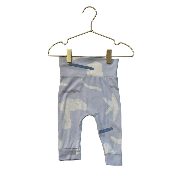 Cos Light Blue Abstract Print Pants - Size 4-6 Mo